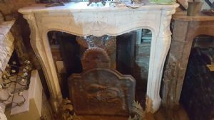 Marble fireplace three shells